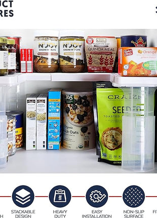 Savvy Shelf Adjustable Pantry & Can Storage Organizer - Kitchen Cabinet - Pantry Organization & Storage Can Organizer for Cupboard