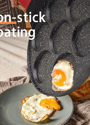 Egg Pan Omelette Pan Silver Dollar Pancake Pan for Kids Mini Pancake Maker Nonstick Breakfast Skillet for Pancake, Hamburger, Sandwiches