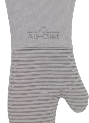 All-Clad Premium Silicone Oven Mitt: Heat Resistant to 500 Degrees - 100% Cotton & Silicone, 14"x7" Pot Holder for Kitchen and Barbeque, (1-Pack), Titanium Gray