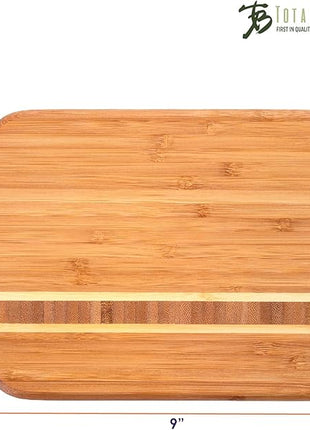 Totally Bamboo Barbados Bamboo Wood Cutting Board, 9" x 6.5"
