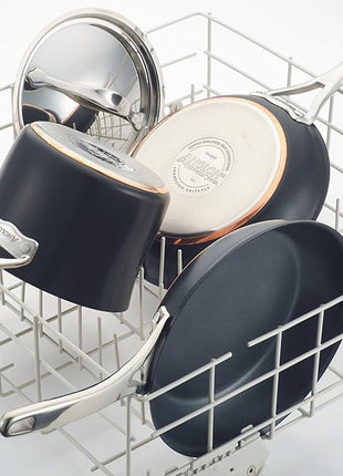 Anolon 83874 Nouvelle Copper Hard Anodized Nonstick Cookware Set / Pots and Pans Set - 11 Piece, Black Onyx