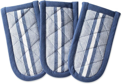 DII Double Strip Chef Kitchen Cooking & Baking Collection, Pan Handle Set, 6x3, French Blue, 3 Piece