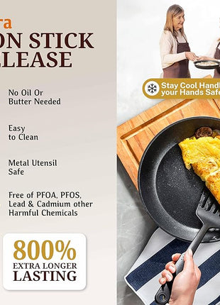 GRANITESTONE 20 Pc Hard Anodized Induction Cookware Sets, Kitchen Pots and Pans Set Non Stick, Anodized Kitchen Cookware Sets, Nonstick Cookware Set, Non Stick Pots and Pan Set, Oven & Dishwasher Safe