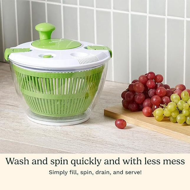 Cuisinart Salad Spinner- Wash, Spin & Dry Salad Greens, Fruits & Vegetables, 3qt, CTG-00-SSAS