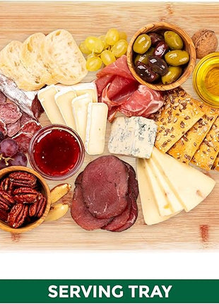 Bamboo Cutting Boards for Kitchen with Juice Groove [Extra-Large] Wood Cutting Board for Chopping Meat, Vegetables, Fruits, Cheese, Knife Friendly Serving Tray with Handles, 18 x 12.5 Inch