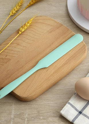 4 Pcs Silicone Jar Spatula Set - Long Handle Sourdough Scraper, Skinny Spatula for Jars, Bottles, and Containers, Non-Stick Heat Resistant Cake Cream Spatulas