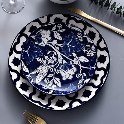 Wisenvoy Dinnerware Sets Plates and Bowls Sets Ceramic Plate Set Stoneware Dinnerware Set Dishes Set for 4