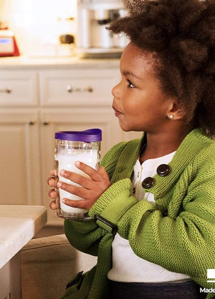 Purple Teal Seahorse 10 oz Wavy Tumbler with lid