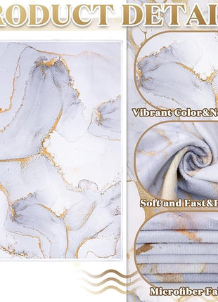 Boyiee Set of 6 Marble Kitchen Towels Gold Dish Towels Absorbent Stylish Marble Tea Towels 24 x 16 Inches Modern Hand Towels Housewarming Gifts for Farmhouse Kitchen Bathroom Decorations