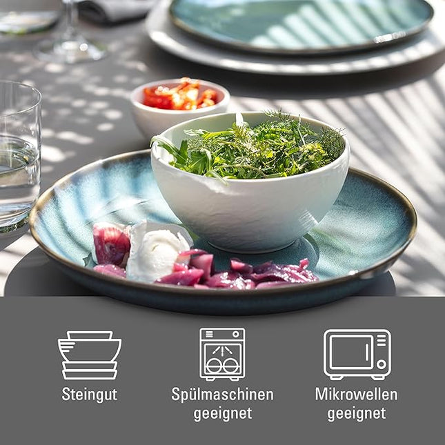 Like. By Villeroy and Boch – Lave Glacé Dinner Plate, 11 in, Large Flat Plate Made From Stoneware, Dishwasher and Microwave-Safe