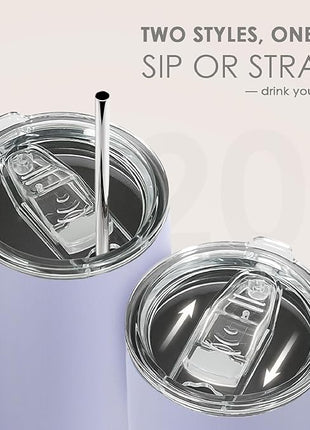 SANDJEST Blue Tumbler 20oz Stainless Steel Double Wall Vacuum Insulated, Travel Coffee Cup, Gifts for Men Women Birthday Christmas