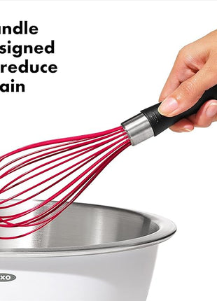 OXO Good Grips 9-Inch Silicone Whisk - Red