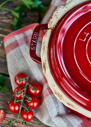 Staub 4 Qt. Round Cocotte-cherry Red