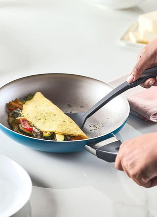 Farberware 20361 Dishwasher Safe Nonstick Cookware Set / Pots and Pans Set - 15 Piece, Blue