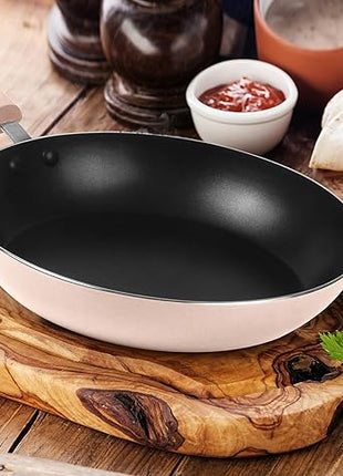 Utopia Kitchen Nonstick Cookware 3 Piece Set, Non-Stick Frying Pans with Induction Bottom, 8, 9.5 & 11 Inches Frying Pans with Bakelite Handles, PFOA Free, Pink & Black