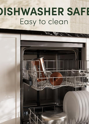 BAYKA 34oz 1 Liter French Press Coffee Maker,Mothers Day Gifts for Mom,Coffee Lover Gift,Heat Resistant Thickened Borosilicate Glass Stainless Steel Brewer,Cold Brew Cafetera Teapot for Kitchen,Copper