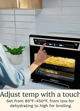 Cuisinart 15-in-1 Extra-Large Digital Air Fryer Oven with 9"x13" 2-in-1 Pan, Air Fry 4 Lbs of Wings, Cook a 13 Lb Turkey or 5+ Lb Chicken, Toast 9 Slices of Bread, and Bake a 13" Pizza, TOA-112