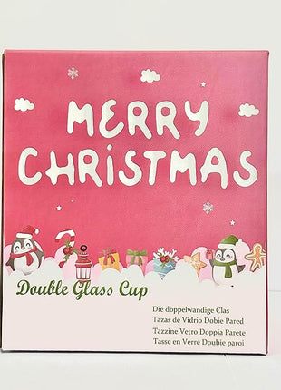 Christmas Gifts For Women Mom Friends Kids Grandma Men Cute Coffee Mugs with Christmas Socks Glass Espresso Tea Cups Kawaii Christmas Stocking Stuffers Decorations Presents Funny White Elephant Gifts