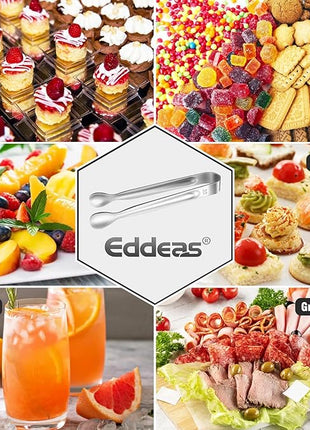 12 PCS Mini Serving Tongs, 6 Inch Small Sugar Tongs, Stainless steel Small Kitchen Tiny Food Tongs for Serving Food, Coffee Bar, Tea Party, Desserts Party and Ice Bucket