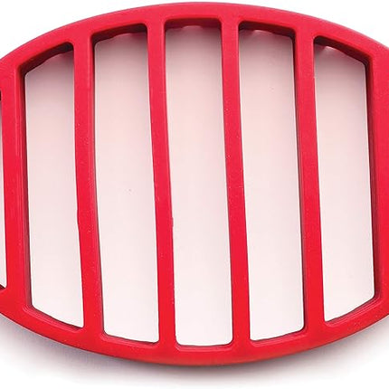 Norpro 405 Oval Silicone Roast Rack, Red 9x6