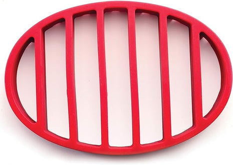 Norpro 405 Oval Silicone Roast Rack, Red 9x6