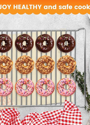 Air Fryer Rack for Cuisinart TOA-95 Air Fryer Convection Toaster Oven, 11.2''*10'' Air Fryer Stainless Steel Wire Rack Basket Tray Accessories Parts, Dishwasher Safes