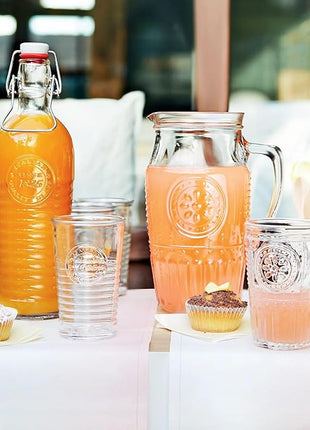 Bormioli Rocco Romantic Water Glass [Set Of 4] | 10.25 oz Premium Glass Set For Refreshments, Soda & Beverages | Italian Quality Glassware, Perfect For Dinner Parties, Bars & Restaurants