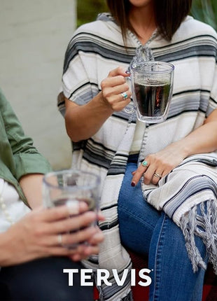 Tervis Clear & Colorful Tabletop Made in USA Double Walled Insulated Tumbler Travel Cup Keeps Drinks Cold & Hot, 16oz Mug, Blue Moon