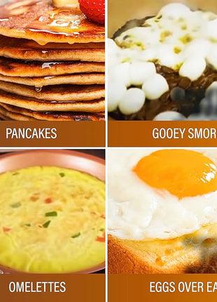 Gotham Steel Double Sided Pan, The Perfect Pancake Maker – Ceramic Nonstick Copper Easy to Flip Pancake Griddle for Fluffy Pancakes, Omelette Maker, Frittata Maker & More! Dishwasher Safe