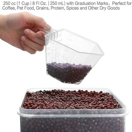 Large Food Storage Containers 5.2L (175oz), MCIRCO 4 Pieces Plastic Airtight Food Storage Containers for Flour, Sugar, Baking Supplies, with 4 Measuring Cups and 20 Labels