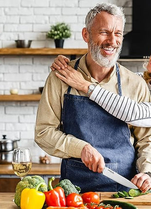 Modern-Silver Chef Kitchen Knife Set without Block, Chef Knife Set for Cooking, Knife Set for Kitchen, Stainless Steel, Sharp, German Brand | SB-KS101