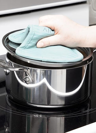 All-Clad Premium Pot Holder & Hot Pad: Heat Resistant up to 500 Degrees - 100% Cotton, 10"x6.25" Hot Pad for Kitchen and Barbeque, 1-Pack, Rainfall