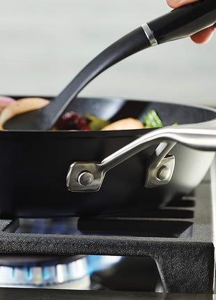 KitchenAid Hard Anodized Induction Nonstick Fry Pan/Skillet with Lid, 12.25 Inch, Matte Black