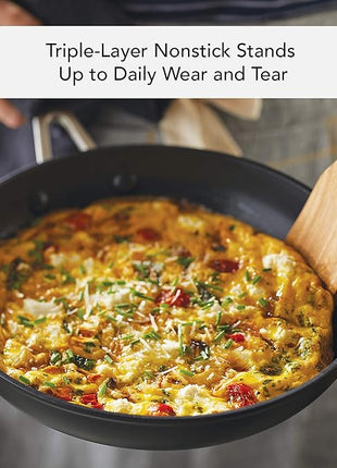 KitchenAid Hard Anodized Induction Nonstick Fry Pan/Skillet with Lid, 10 Inch, Matte Black