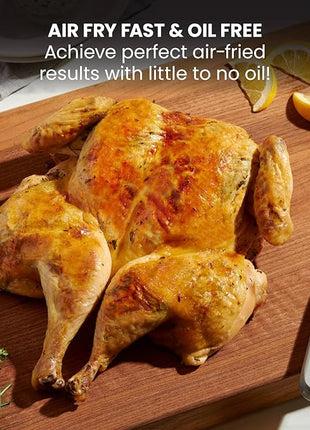 Chefman TurboFry Touch Air Fryer, 8-Quart Family Size, One-Touch Digital Controls for Healthy Cooking, Presets for French Fries, Chicken, Meat, Fish, Nonstick Dishwasher-Safe Parts, Black