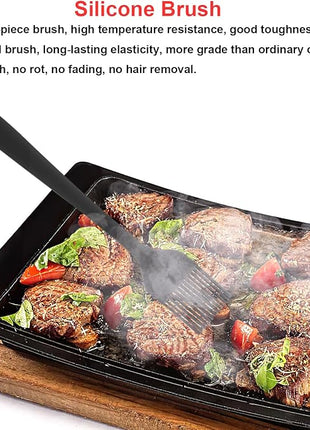 Silicone Spatulas Set of 6, Rubber Spoon Spatula Heat Resistant Spoonula One Piece Design Seamless Spatula Non-Stick Scrapers Baking Mixing Tool (Black)