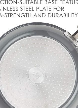 Rachael Ray Create Delicious Nonstick Cookware Pots and Pans Set, 13 Piece, Gray Shimmer