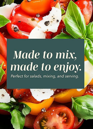 COOK WITH COLOR Mixing Bowls with Lids - 12 Piece Plastic Nesting Bowls Set includes 6 Prep Bowls and 6 Lids, Diamond Design - Microwave Safe, Green