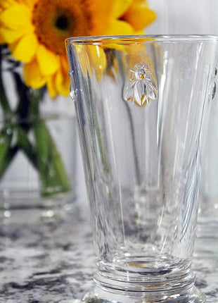 La Rochere Napoleon Bee Double Old Fashioned Tumbler Set of 6 – La Rochere Bee Glassware Sets – Fancy Glassware Drinking Glasses (15 oz)