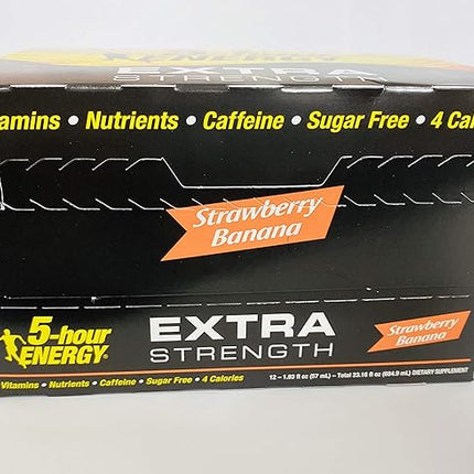 5-hour ENERGY® Shot, Extra Strength, Strawberry Banana, 1.93 Ounce, 12 Count