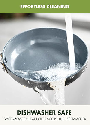 GreenPan Mini Healthy Ceramic Nonstick, 5" Round Egg Pan, PFAS-Free, Dishwasher Safe, Stay Cool Handle, Black