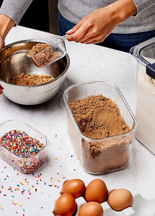 Rubbermaid Brilliance 14-Piece Food Storage Container Set with Scoops Airtight BPA-Free for Kitchen and Pantry Organization