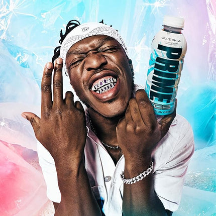 PRIME Hydration ICE BLUE CHILL, Sports Drinks, Electrolyte Enhanced for Ultimate Hydration, 250mg BCAAs, B Vitamins, Antioxidants, Low Sugar, 16.9 Fl Oz, 12 Pack