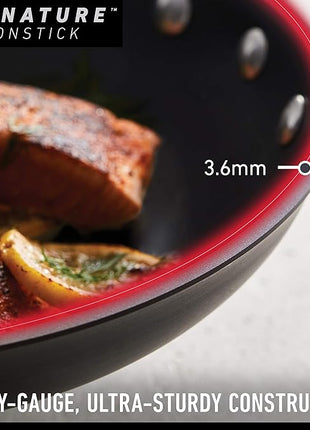 Calphalon Nonstick Frying Pan with Lid and Stay-Cool Handles, Dishwasher and Metal Utensil Safe, PFOA-Free, 12-Inch, Black