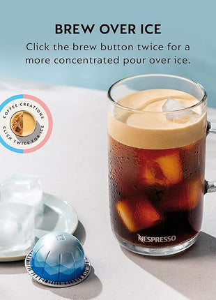 Nespresso Vertuo Next Deluxe Coffee and Espresso Maker, Pure Chrome with Aeroccino Milk Frother,1.1 liter, Black