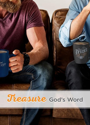 Christian Art Gifts Inspirational Ceramic Coffee & Tea Mug for Men & Women: Trust in the Lord Encouraging Bible Verse Proverb, Sturdy Lead & Cadmium-free Non-toxic Drinkware, Matte Black & Gold, 12 oz