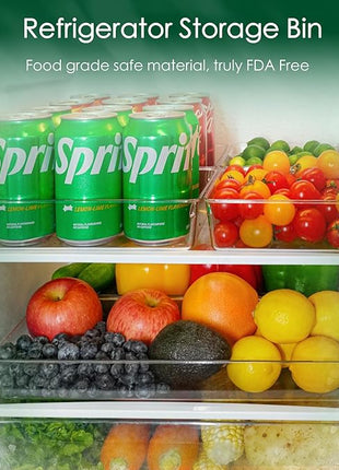 Criusia Drawer Organizer Set, Acrylic Non Slip Non Cracking Kitchen Drawer Storage Tray Large Size Divider, Multifunctional Storage for Cosmetics, Bathroom, Tools, Kitchen and Office (8 PACK)