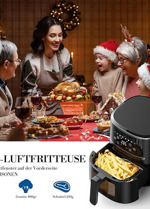 5QT Air Fryer with Touchscreen & View Window - 8-In-1 Digital Airfryer, Oil-Free Cooking, Timer Control, Compact Air Fryer for Home/Kitchen/Dorm Use