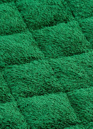 100% Cotton Kitchen Everyday Basic Terry Pot Holder Heat Resistant Coaster Potholder for Cooking and Baking Set of 5 Dark Green