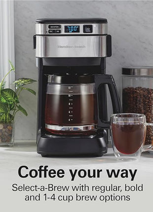 Hamilton Beach 12 Cup Programmable Coffee Maker, FrontFill Drip Coffee Maker
